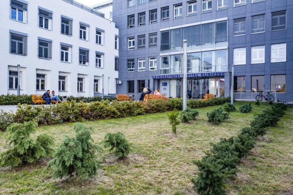 The hospital garden in Bialystock