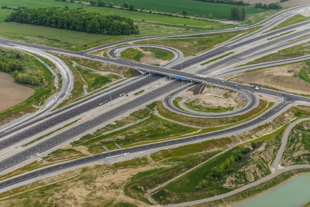 East 407 interesection birds eye view